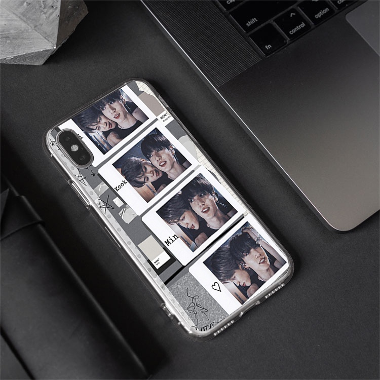 Ốp đt Kookmin collage cho iPhone12 promaxXS XR nữ 8plus mềm 7Plus X XR Xs Max 6 6s BLUYMIN0038