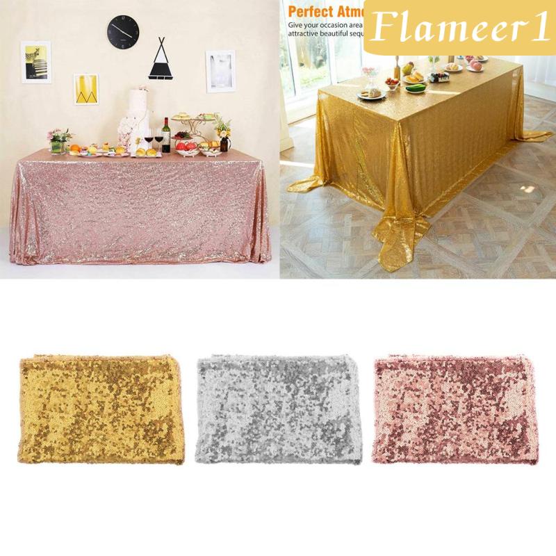 Khăn Trải Bàn 63 &quot;x39&quot; Đính Kim Sa Lấp Lánh