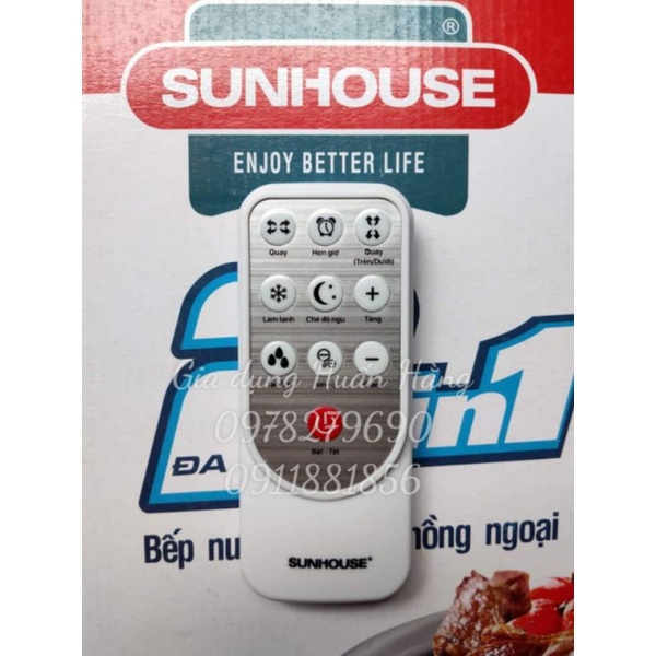Điều khiển cho quạt điều hoà Sunhouse #SHD7714 #SHD7719 #SHD7720 SHD7721 #SHD7722 #SHD7723 #SHD7756