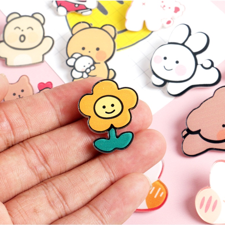 Sticker cute pin cài áo phụ kiện trang trí túi xách balo VIVAHOUSE ST00