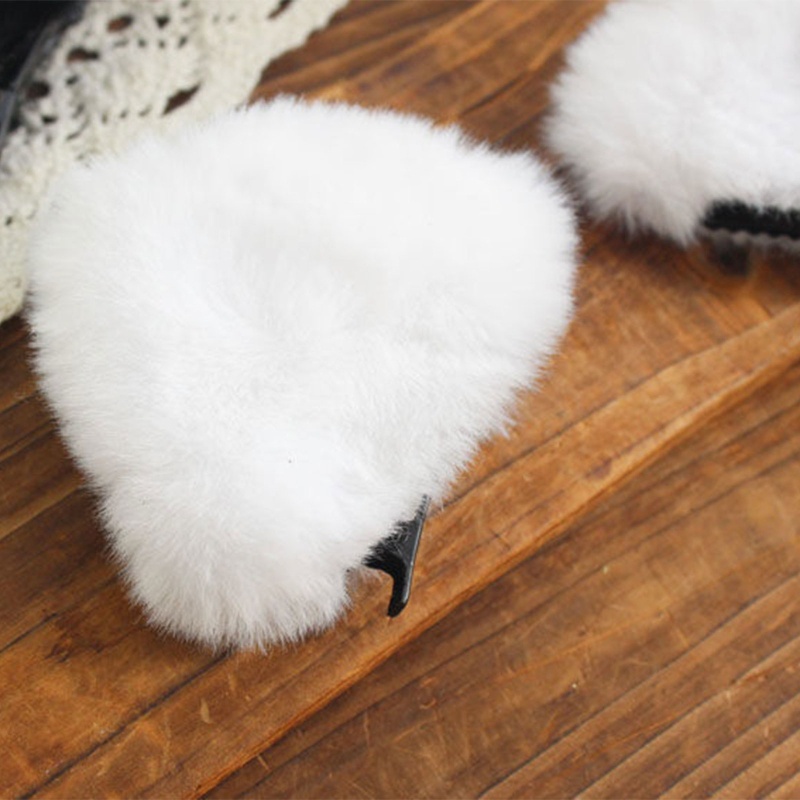 Youyo Kẹp Tóc Đính Lông Nhung Phong Cách Lolita Tinh Tế Dùng Làm Quà Tặng Sinh Nhật