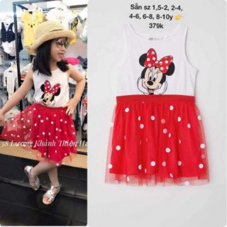 Váy chuột mickey h&m 1/2y_8/10y