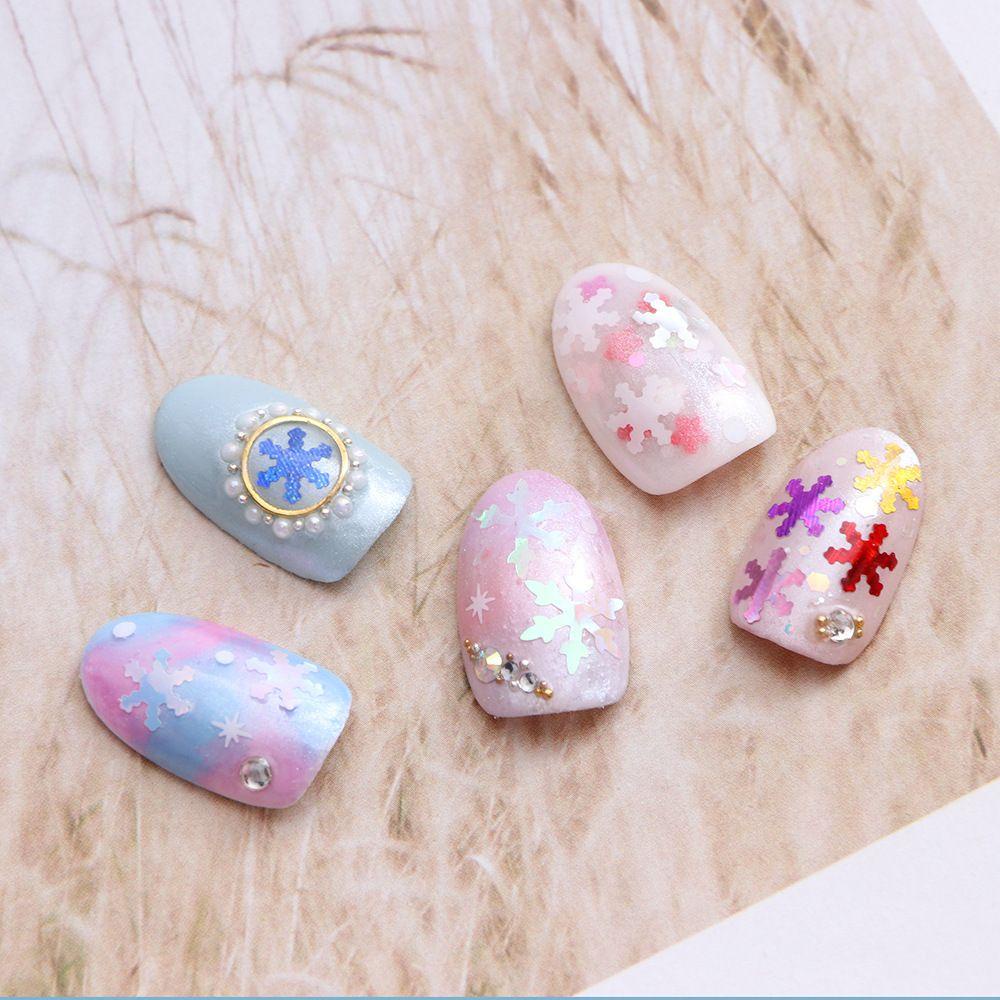 XIANTIN Kim Sa 3D Trang Trí Móng Tay Chủ Đề Giáng Sinh Xinh Xắn