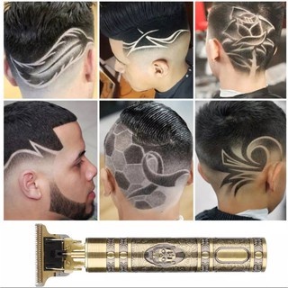 Tông Đơ Cắt Tóc, Chấn Viền VINTAGE-T9 Nhỏ Gọn, Sạc Điện, Pin Bền Đa Năng
