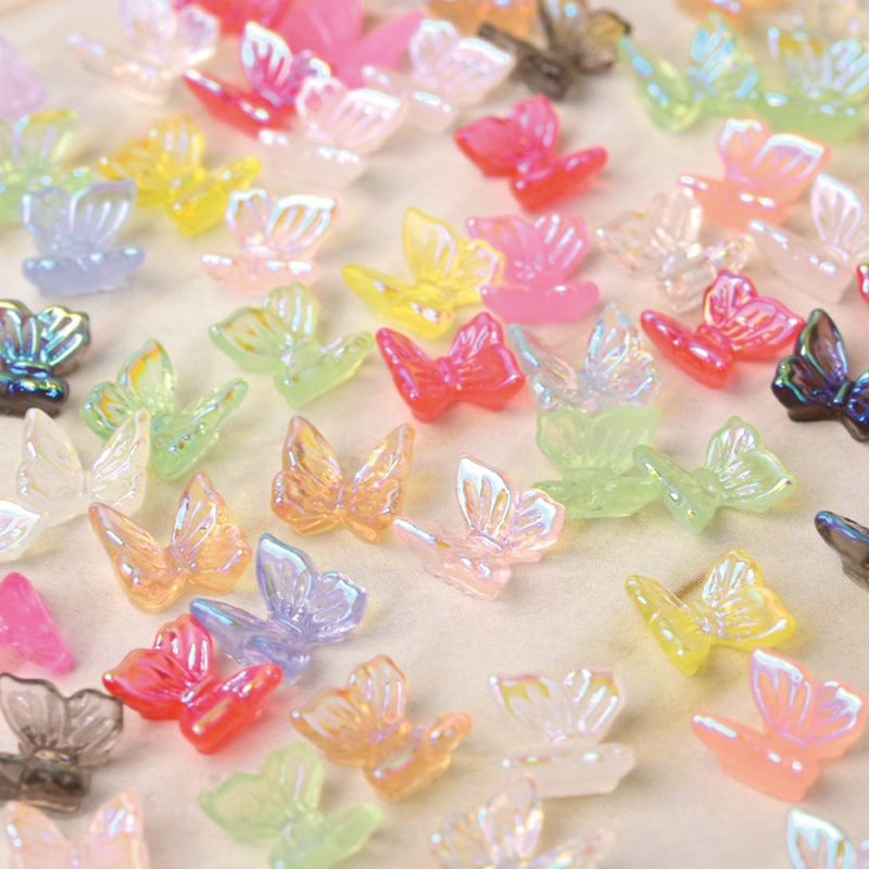 Set 50 Phụ Kiện Trang Trí Móng Nghệ Thuật Hình Bướm 3D DIY