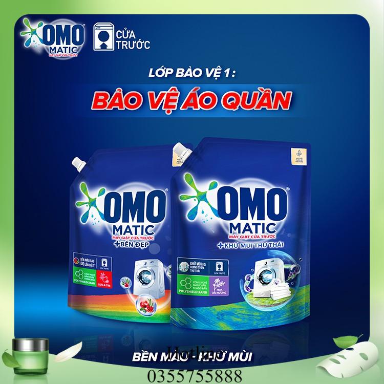 Nước Giặt Cửa Trước OMO Matic Bền Đẹp túi 3.6 kg