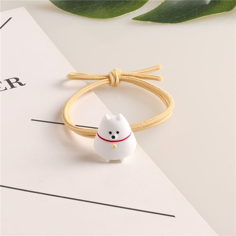 Dây buộc tóc bằng cao su co giãn mặt hình robot/sư tử/khủng long/đám mây dễ thương cho nữ