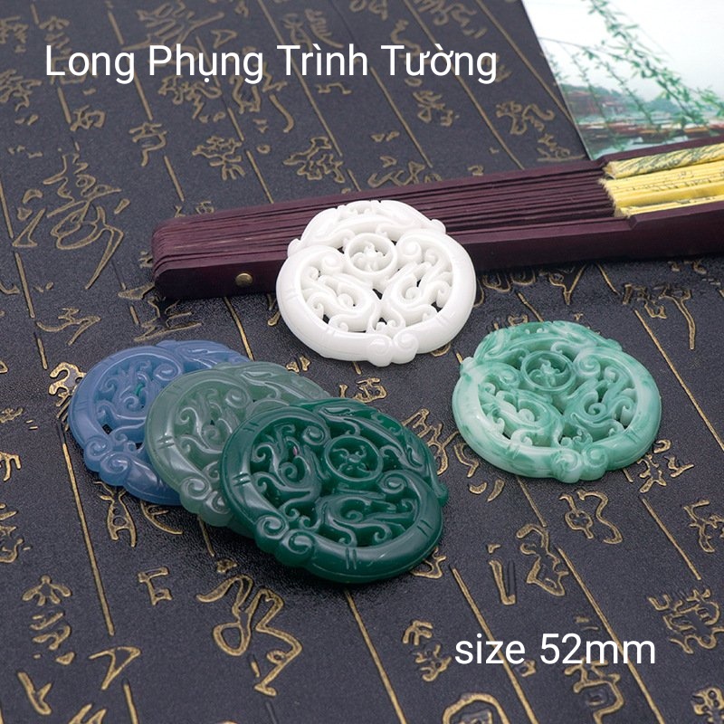 Miếng đá mặt ngọc bằng Nhựa Resin các kiểu làm ngọc bội trang sức đeo Cổ Trang- Phụ kiện nguyên liệu thủ công
