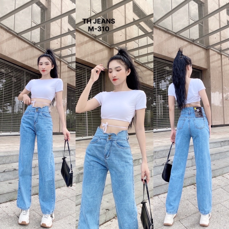 QUẦN JEAN NỮ LƯNG CAO HÀN QUỐC KIỂU DÁNG LẠ
