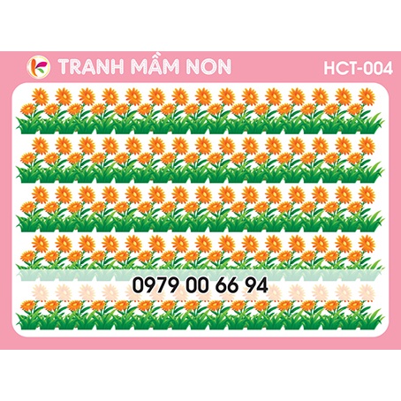 DECAL MẦM NON- HOA CHÂN TƯỜNG 1-5