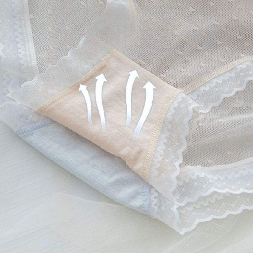 Quần lót ren xuyên thấu đính nơ sexsy Cao Cấp, quần chịp nữ ren co giãn 4 chiều thoáng mát gợi cảm - L1021