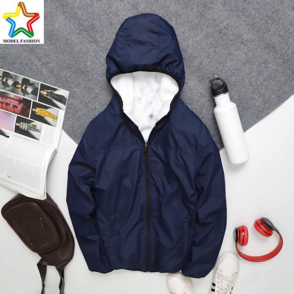 💖 Áo khoác nam chất dù nhẹ lót lông cừu chống nước cao cấp ttgapo Fashion Xanh đen