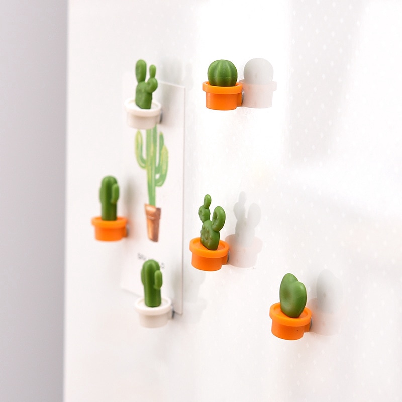 Set 6 nam châm tủ lạnh thiết kế cây xương rồng nhỏ xinh đáng yêu