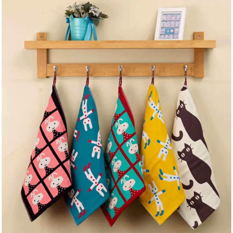 Minchun123:CHỌN MẪU Khăn mặt cotton cho cả gia đình, có hoạ tiết, lau mặt, rửa mặt