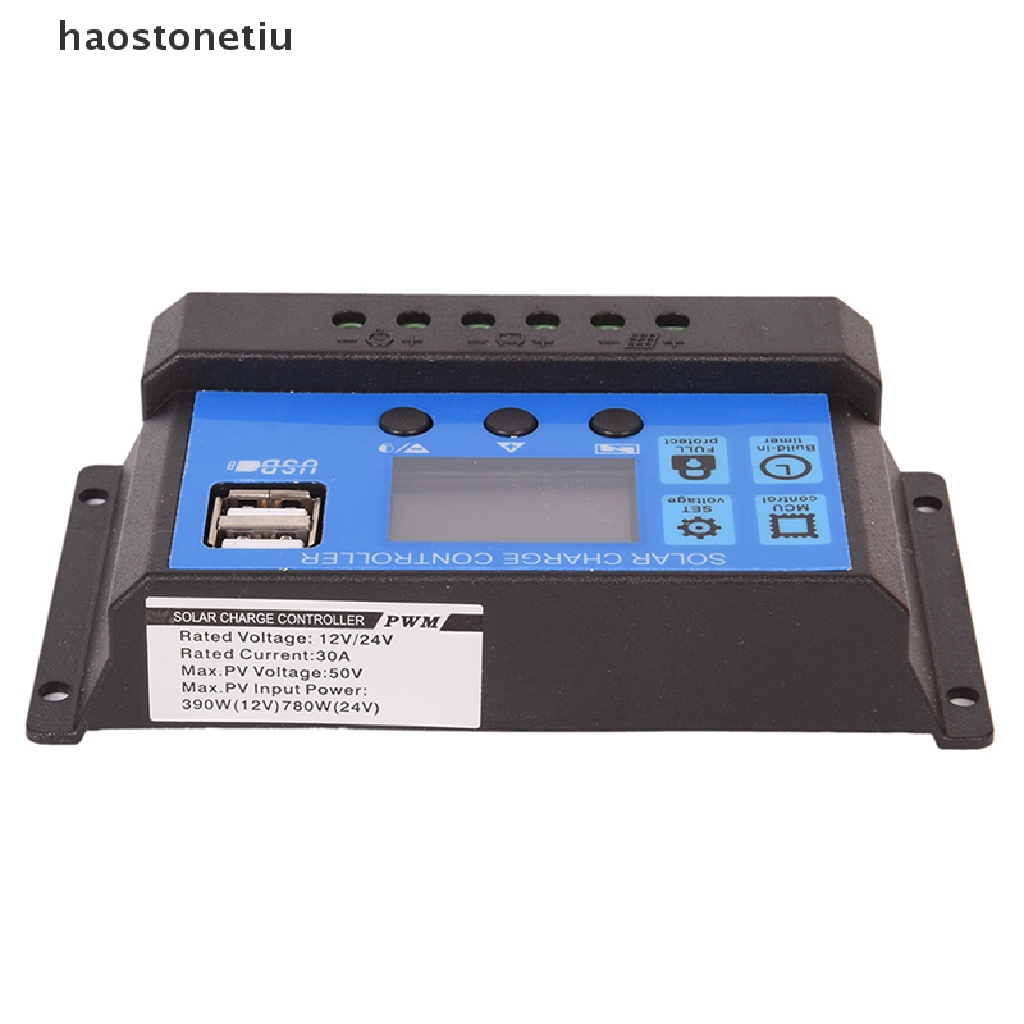 Bộ Điều Khiển Sạc Năng Lượng Mặt Trời 12V / 24V 30A PWM LCD