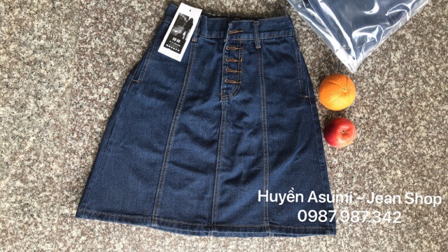 [Ảnh shop tự chụp] - Chân váy jean xoè ngang gối | BigBuy360 - bigbuy360.vn