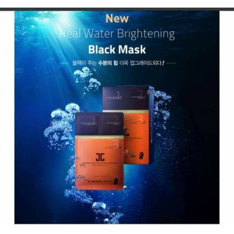 Mặt Nạ 3 Bước Jayjun Real Water Brightening Black Mask 25ml
