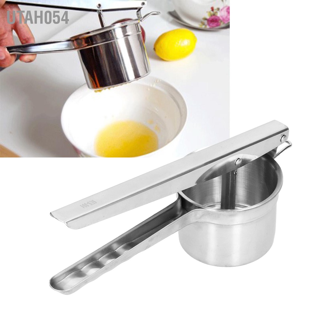 [Hàng Sẵn] Dụng Cụ Ép Nước Trái Cây rau quả nghiền khoai tây bằng tay thép không gỉ cho nhà bếp【Utah054】
