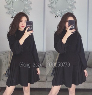 Đầm thun gân phoi lua