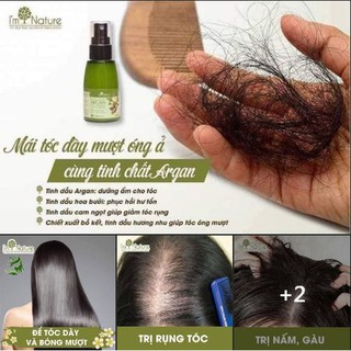 Tinh Chất Dưỡng Tóc Argan IM NATURE Thảo Mộc Thiên Nhiên Mọc Tóc Ngăn Rụng An Toàn Cả Bà Bầu Phụ Nữ Sau Sinh 60ml