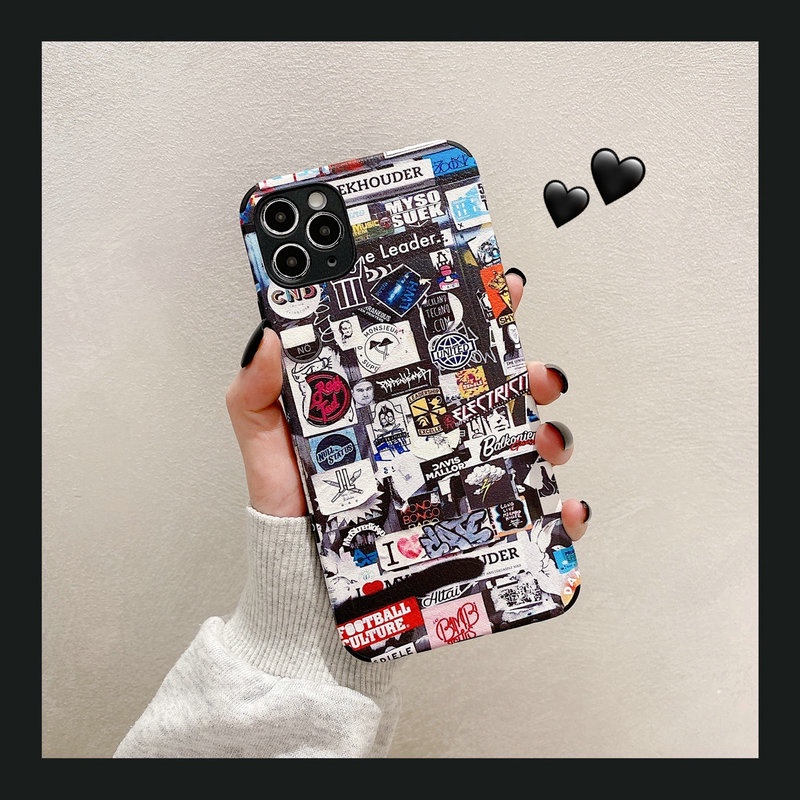 Ốp điện thoại viền dẻo họa tiết logo Graffiti thời trang cho Compatible for IPHONE 13 12 11 PRO X XR XS MAX SE 2020 6 6S 7 8 PLUS