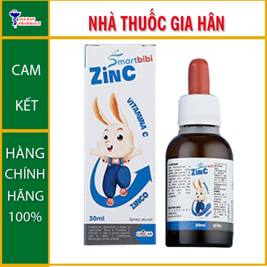 SMARTBIBI ZINC (Chai 30ml) Bổ sung kẽm cho trẻ từ 0 đến 12 tuổi - Gia Hân