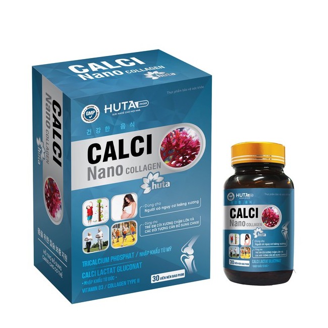 Calci nano collagen chiết xuất từ tảo biển CHÂU ÂU, không lắng cặn, không táo bón