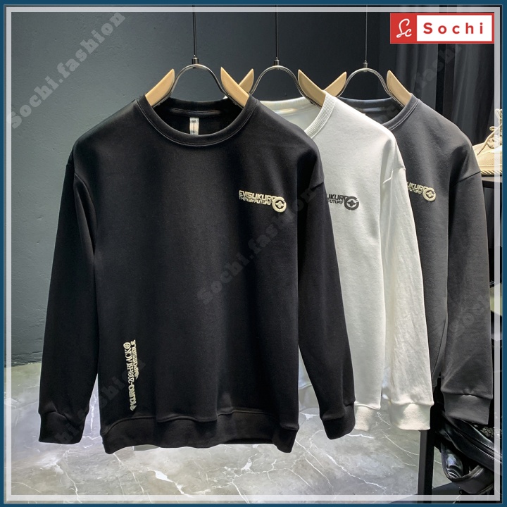 Áo thu đông dài tay, áo sweater Hàn Quốc phong cách cá tính in EVIS mã SW800