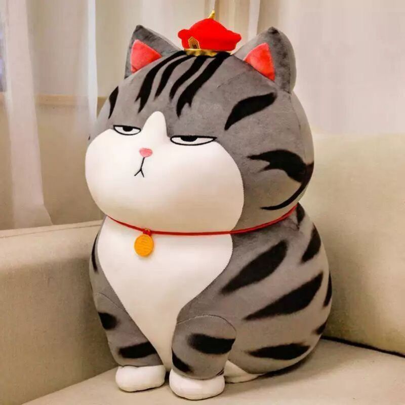Gấu Bông Mèo Hoàng Thượng Mặt Cáu Màu Xám Mèo Bự Nhồi Bông Khổng Lồ _ Unishop