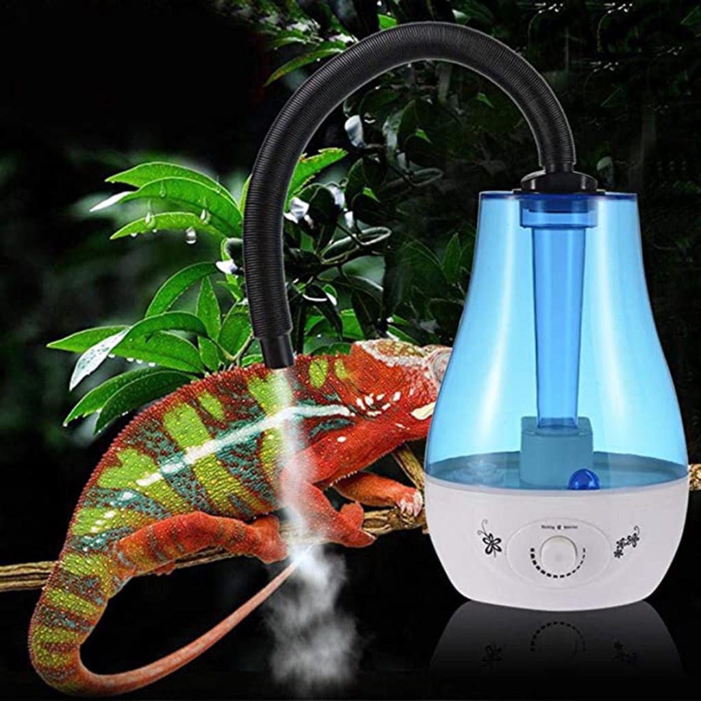 [New promo] Reptile Humidifier 3L Water Tank Lizards Chameleons Snakes Terrarium Vaporizer Ultra-Silent Mist Maker with Flexible Hose