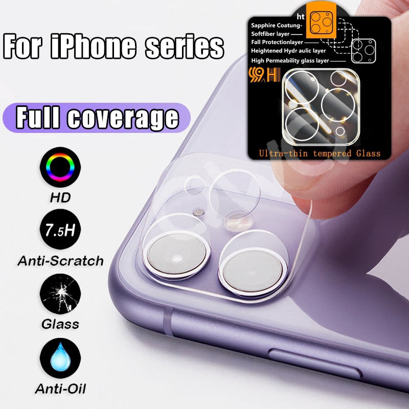Phim Dán Bảo Vệ Ống Kính Máy Ảnh Trong Suốt Chống Sốc Cho iPhone 11 12 13 14 Max XR X XS 7 + 8 + 7 8