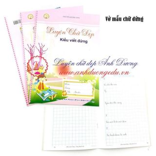 🏵🏵 Vở mẫu chữ đứng