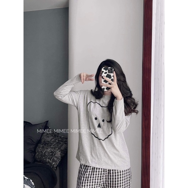 Bộ ngủ gấu caro cute mimee