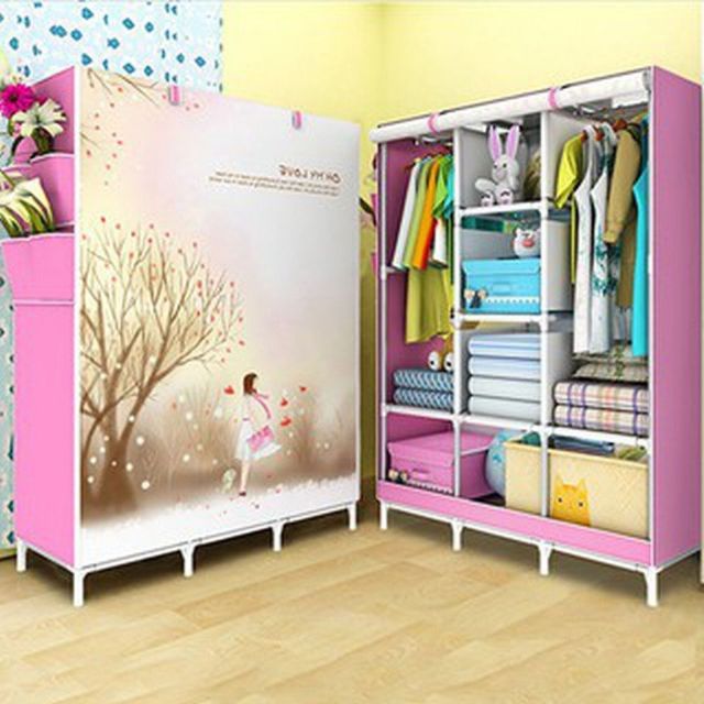 TỦ VẢI 3 BUỒNG 8 NGĂN 3D CÓ HÌNH