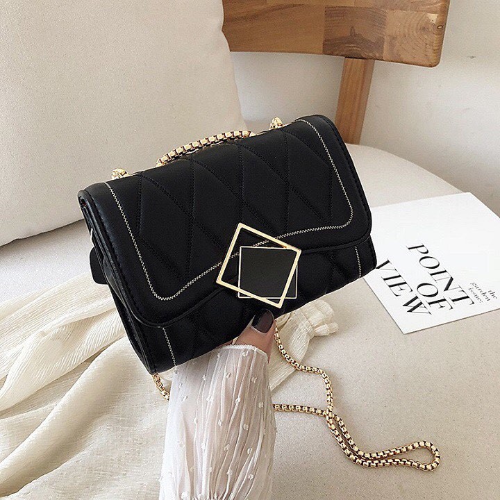 ￼Túi đeo chéo nữ  𝑭𝑹𝑬𝑬𝑺𝑯𝑰𝑷  Túi xách nữ khóa gương HOT TREND sang chảnh DC68