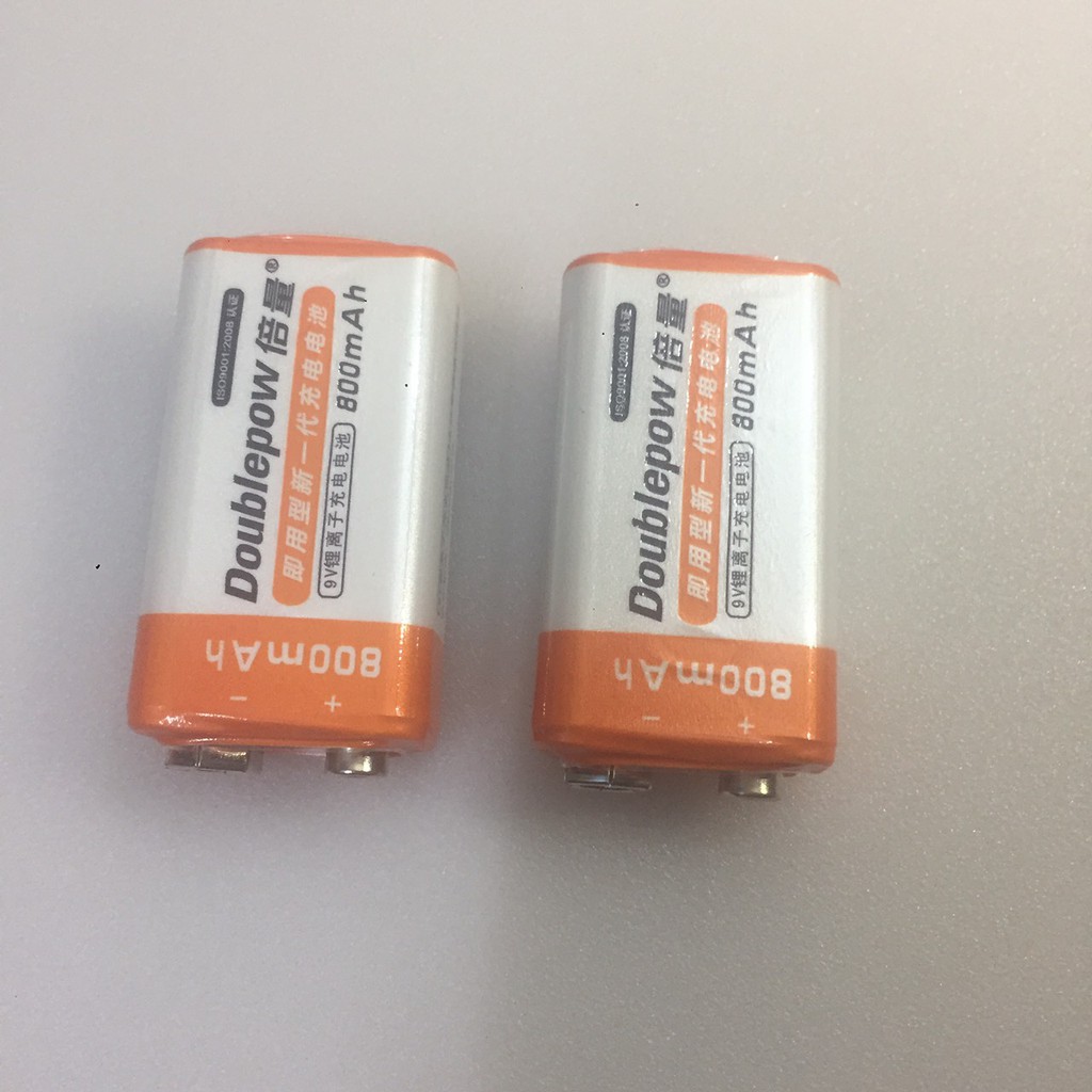 Pin sạc 9v vuông 800mAh doublepow  sử dụng lâu dài