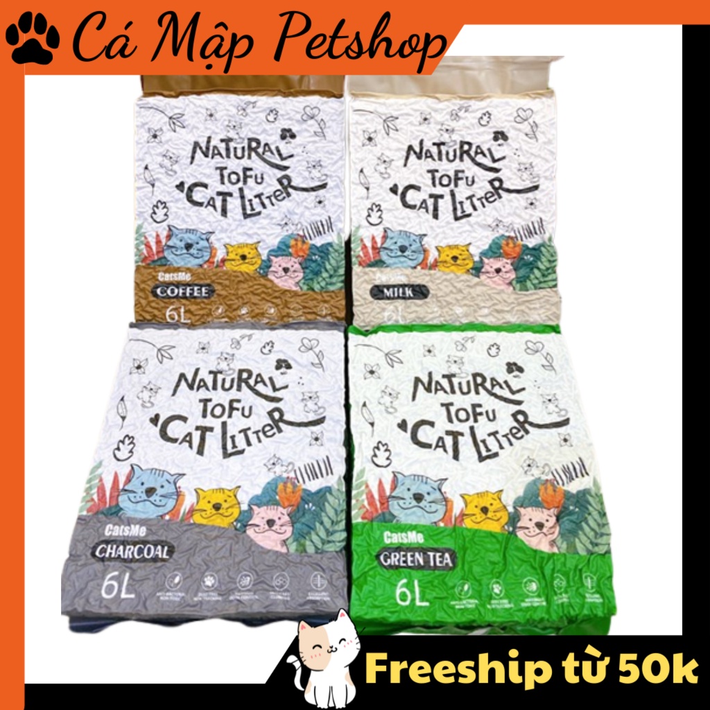 Cát đậu nành Catsme, Cát đậu nành cho mèo Tofu Cat Litter Catsme 6L, Cát vệ sinh cho mèo đậu nành