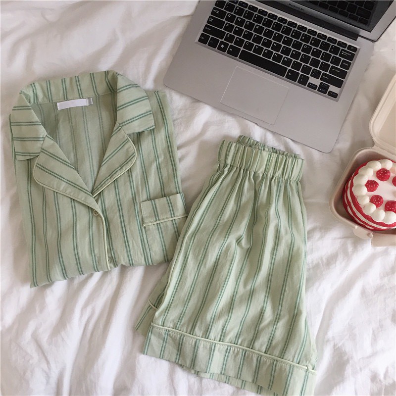 Đồ Ngủ Nữ  ❤️FREESHIP❤️ Đồ Bộ Ngủ Nữ Pyjama cao cấp mùa hè cộc tay - Quần Áo Ngủ Nữ ngộ nghĩnh đáng yêu mã QA06 | BigBuy360 - bigbuy360.vn