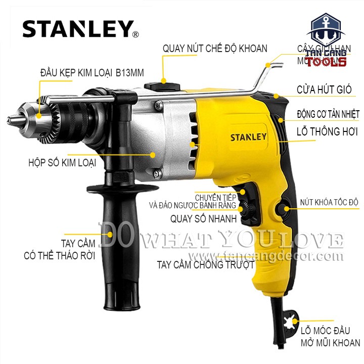 Máy Khoan Động Lực Stanley STDH7213A-B1 720W