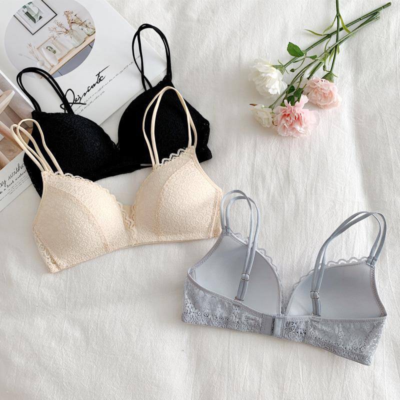 Áo lót đúc ren hoa nhí, áo chíp 2 dây đan chéo, áo lót ren không gọng nâng ngực-AL016 | BigBuy360 - bigbuy360.vn