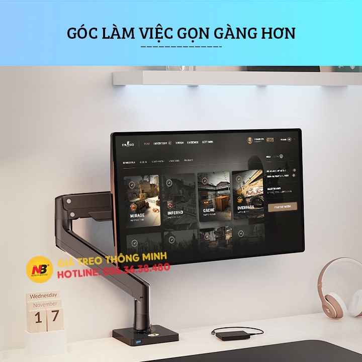 Giá Treo Màn Hình NB G40 22 - 40 Inch / Giá Đỡ Arm Màn Hình Gắn Bàn