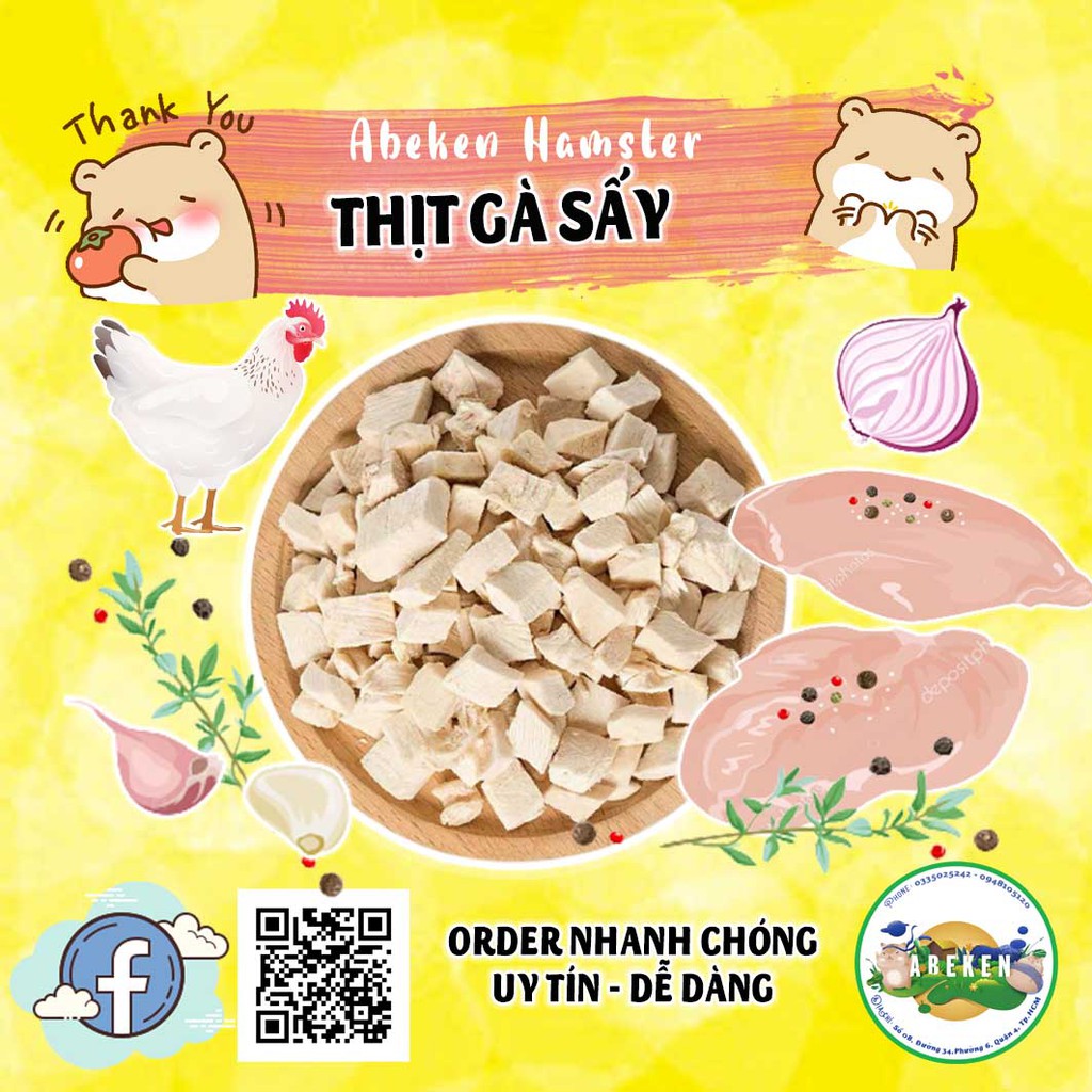 Thịt gà sấy lạnh dạng viên dành cho Hamster/ Sóc bông/ Sóc đất/ Sóc bay