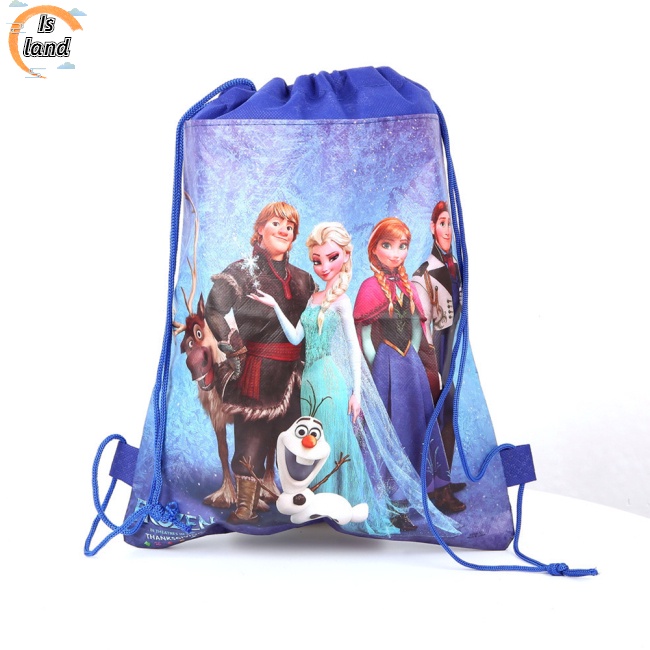 Balo dây rút vải không dệt in hình Frozen cho bé
