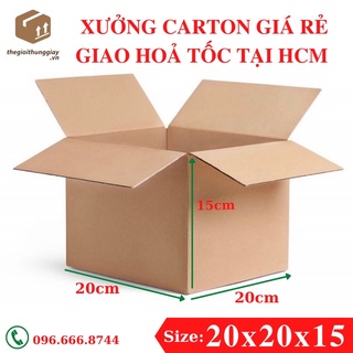 20 HỘP GIẤY 20x20x15 CARTON ĐÓNG HÀNG-Thùng giấy giá rẻ-Thùng giấy có sẵn-Xưởng thùng giấy