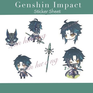 Set stickers nhãn dán Xiao Genshin Impact