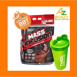 Thực phẩm bổ sung hỗ trợ tăng cân - tăng cơ Nutrex Mass Infusion bịch lớn 5.45kg - Tặng kèm bình lắc THOL màu ngẫu nhiên