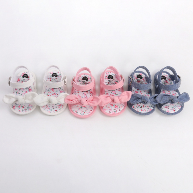 Giày sandal chống trượt gắn nơ thời trang mùa hè cho bé