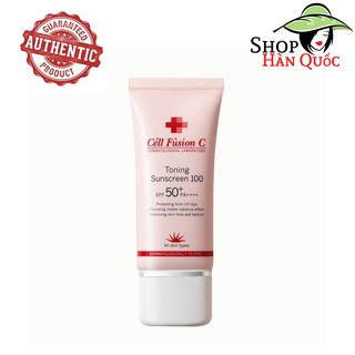 [CHÍNH HÃNG] Kem chống nắng nâng tone da Cell Fusion C Toning Sunscreen 100 SPF 50+ PA++++ 35ml Hồng