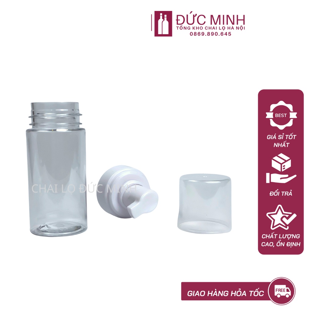 Chai nhựa tạo bọt, chai chiết mỹ phẩm 100ml trong [Giá Sỉ/ Lẻ]