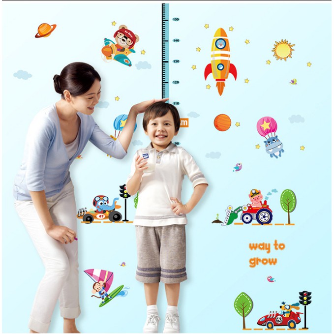 Decal thước đo giao thông vui nhộn